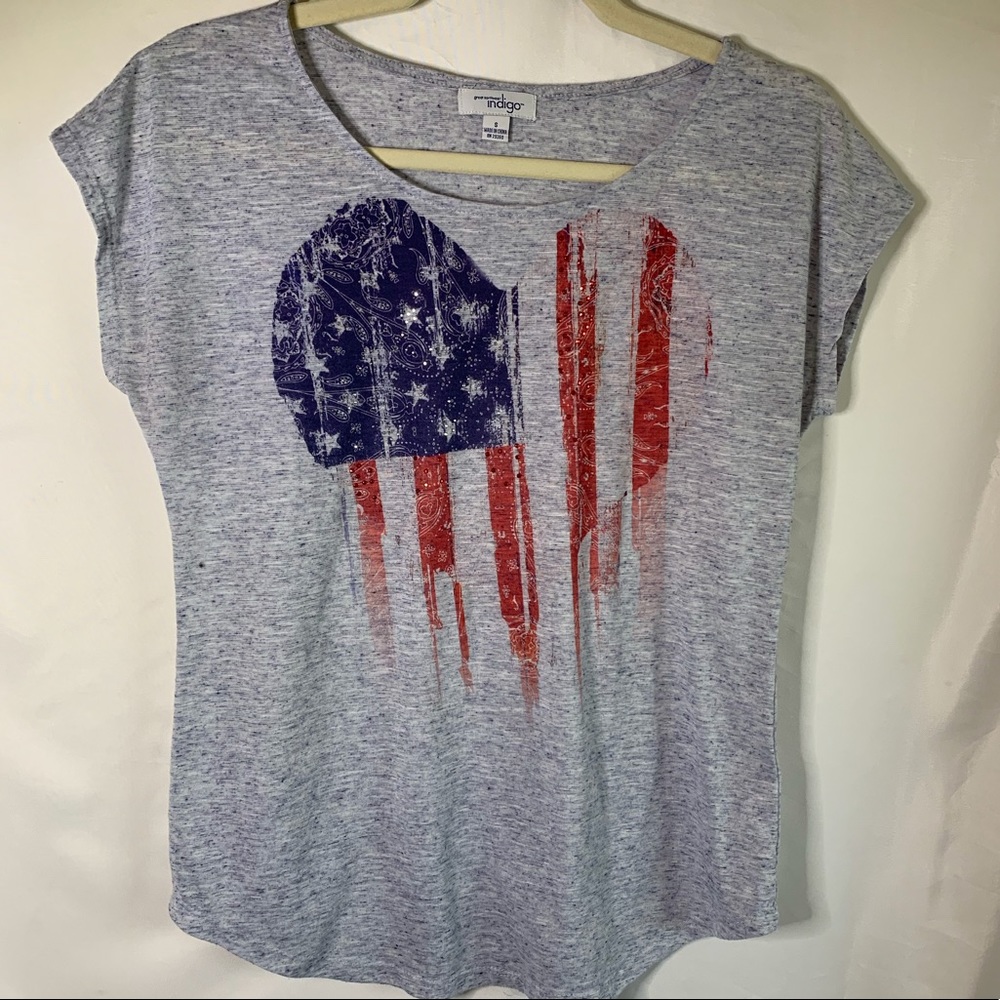 Great Northwest indigo tee shirt size small.